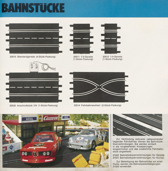 Carrera Autorennbahn Katalog 1976-1977