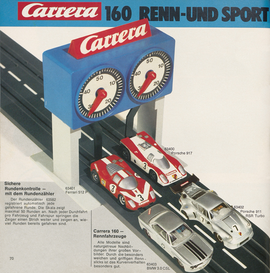 Carrera Autorennbahn Katalog 1976-1977