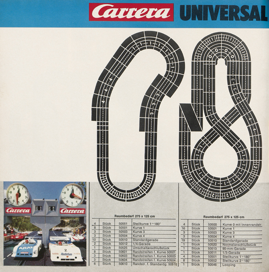 Carrera Autorennbahn Katalog 1976-1977