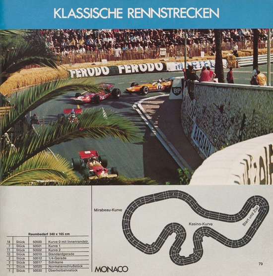 Carrera Autorennbahn Katalog 1976-1977