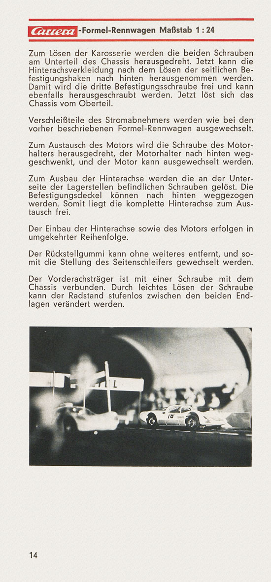 Carrera Universal Betriebs- und Montageanleitung um 1970