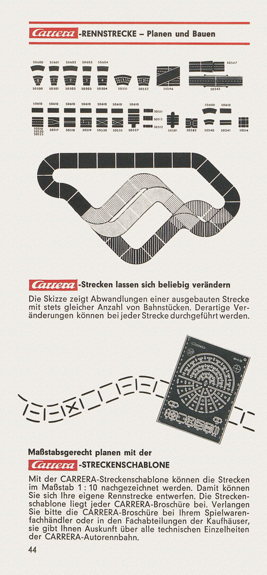 Carrera Universal Betriebs- und Montageanleitung um 1970