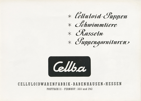 Cellba Katalog 1950