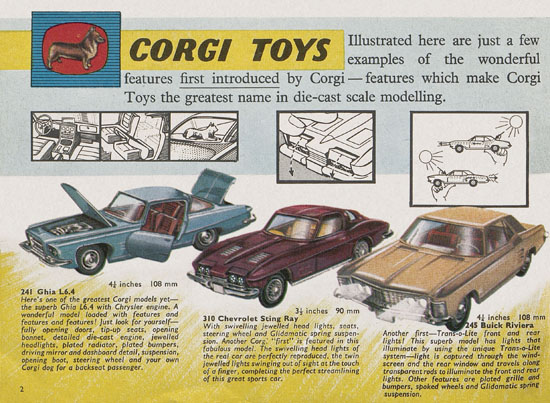 Seite 2 Corgi Toys Katalog 1965