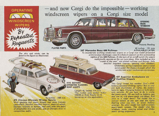 Seite 3 Corgi Toys Katalog 1965