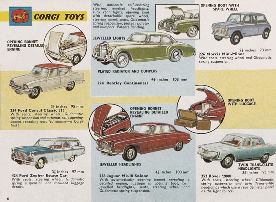 Seite 6 Corgi Toys Katalog 1965