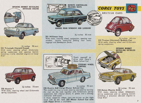 Seite 7 Corgi Toys Katalog 1965