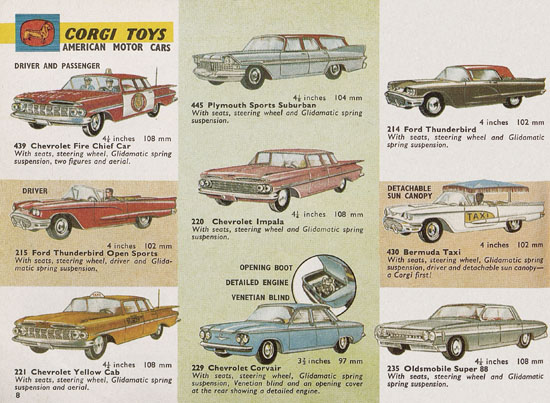 Seite 8 Corgi Toys Katalog 1965