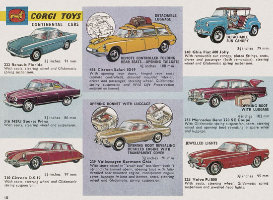 Seite 10 Corgi Toys Katalog 1965