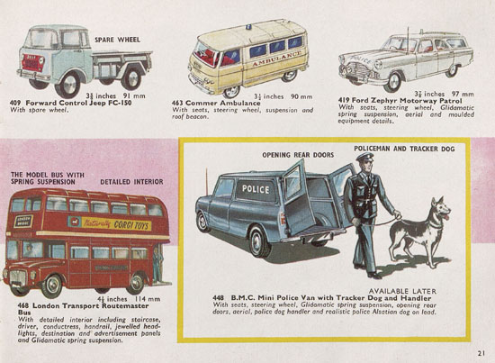 Seite 21 Corgi Toys Katalog 1965