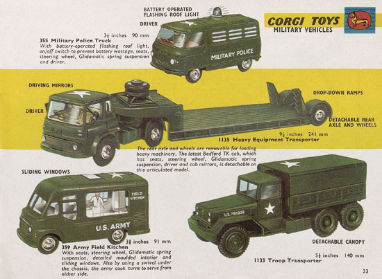 Seite 33 Corgi Toys Katalog 1965