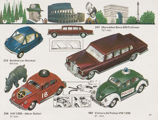 Seite 17 Corgi Toys Katalog 1968
