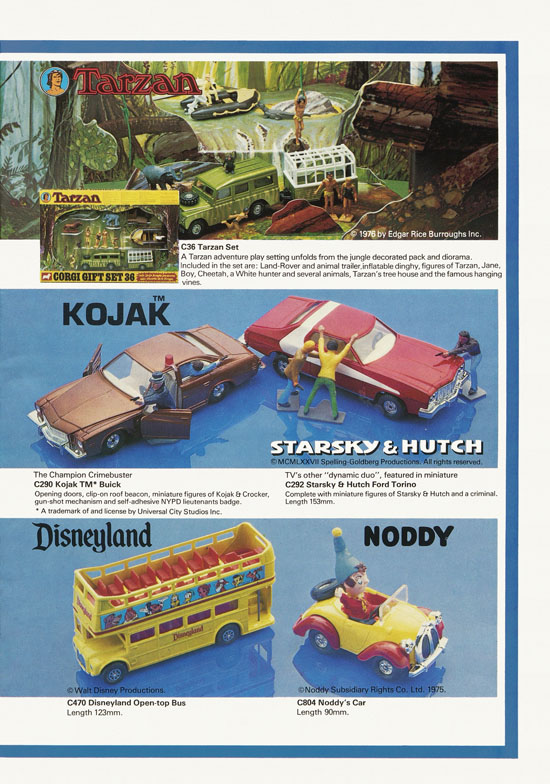 Corgi Toys die-cast models brochure 1977