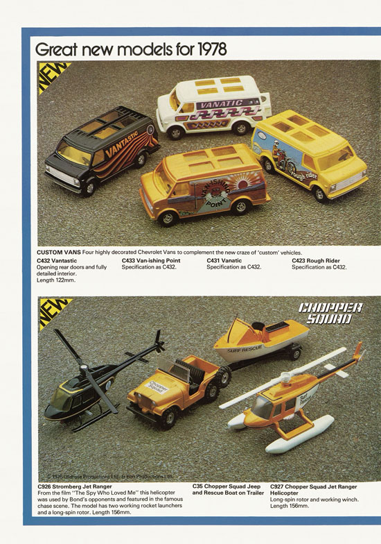 Corgi Toys die-cast models brochure 1977