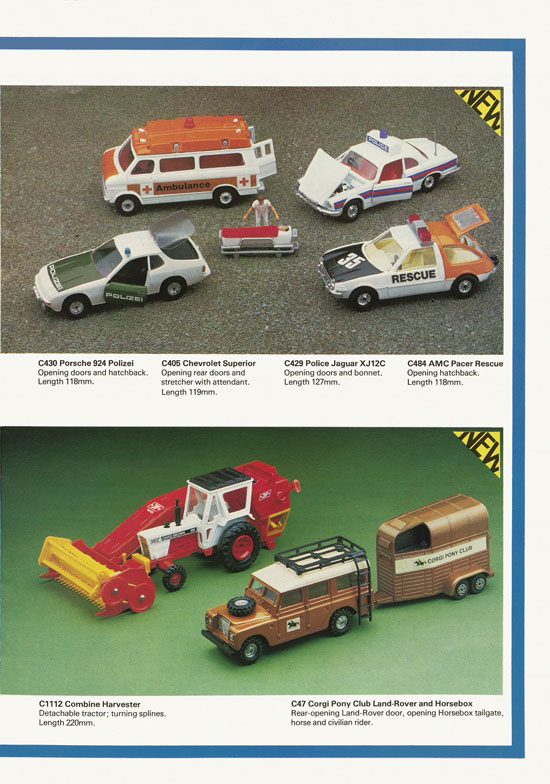 Corgi Toys die-cast models brochure 1977