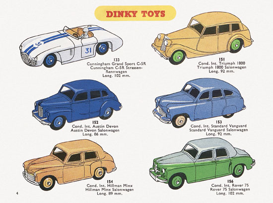 Dinky Toys Katalog 1956, Dinky Supertoys 1956