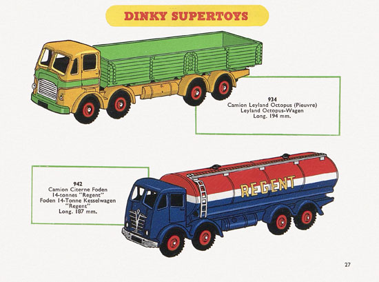 Dinky Toys Katalog 1956, Dinky Supertoys 1956