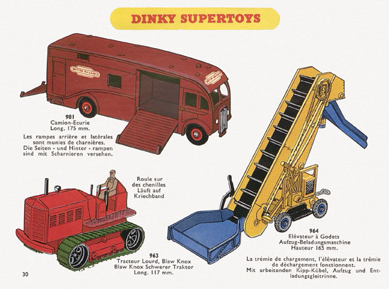 Dinky Toys Katalog 1956, Dinky Supertoys 1956