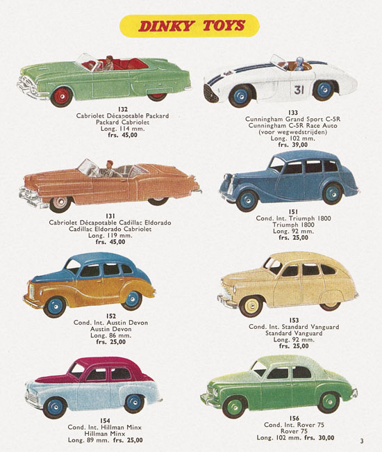 Seite 3 Dinky Toys Katalog 1957, Dinky Supertoys 1957