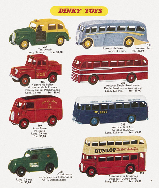 Seite 7 Dinky Toys Katalog 1957, Dinky Supertoys 1957
