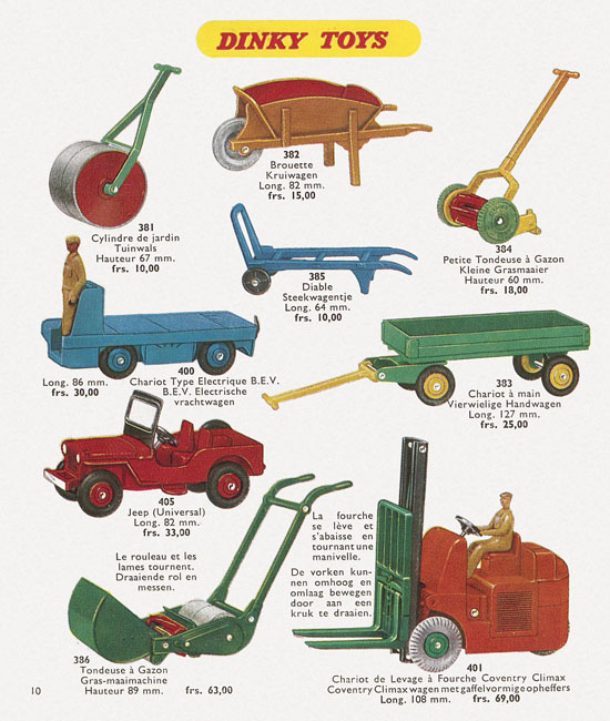 Seite 10 Dinky Toys Katalog 1957, Dinky Supertoys 1957
