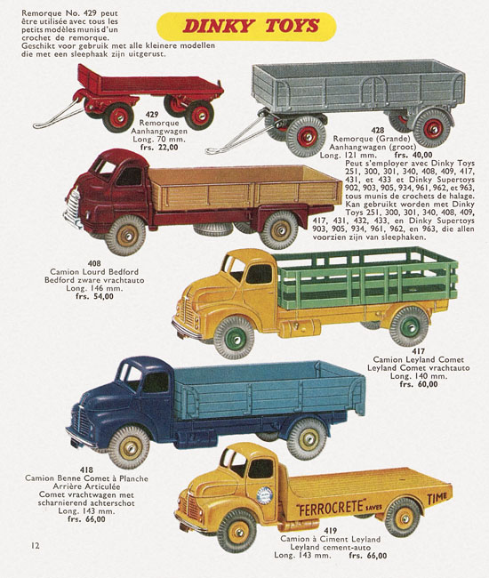 Seite 12 Dinky Toys Katalog 1957, Dinky Supertoys 1957