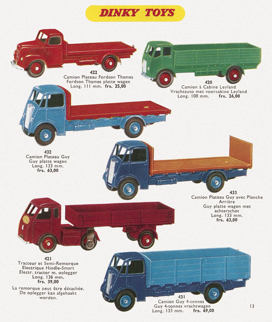 Seite 13 Dinky Toys Katalog 1957, Dinky Supertoys 1957