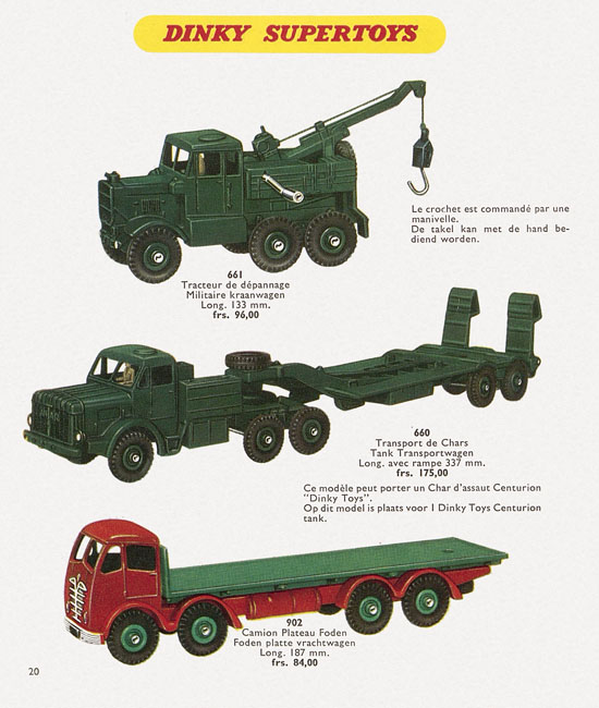 Seite 20 Dinky Toys Katalog 1957, Dinky Supertoys 1957