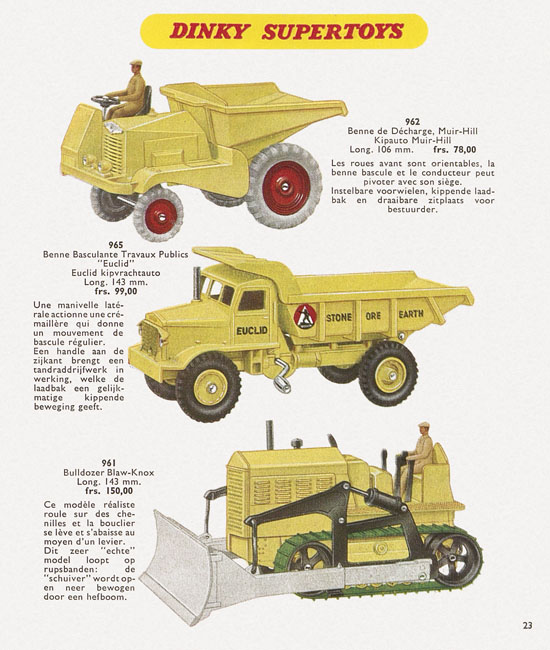 Seite 23 Dinky Toys Katalog 1957, Dinky Supertoys 1957