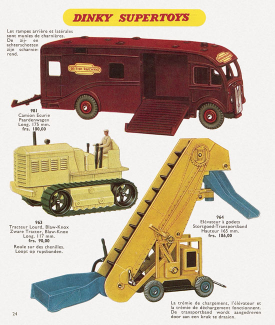 Seite 24 Dinky Toys Katalog 1957, Dinky Supertoys 1957