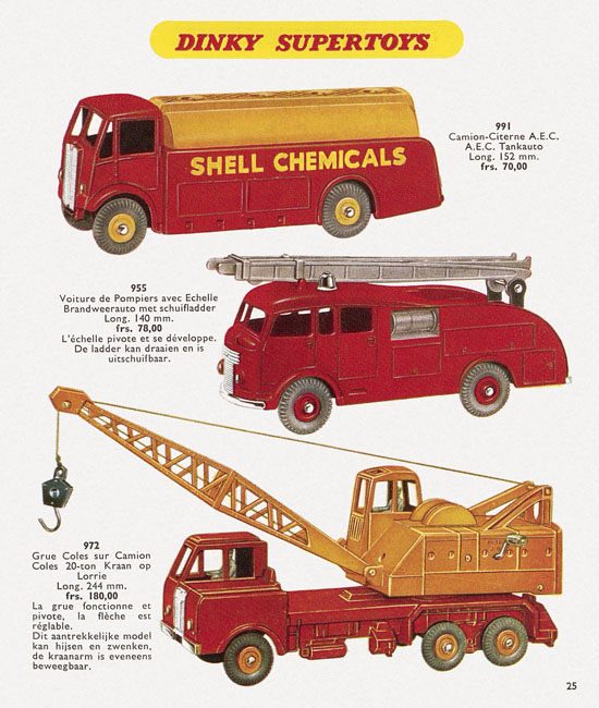 Seite 25 Dinky Toys Katalog 1957, Dinky Supertoys 1957