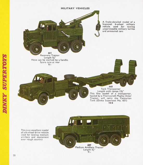 Dinky Toys Katalog 1958, Dinky Supertoys 1958