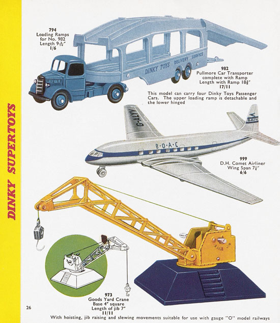 Dinky Toys Katalog 1958, Dinky Supertoys 1958