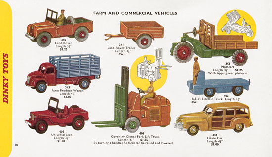 Seite 10 Dinky Toys Katalog 1959, Dinky Supertoys 1959
