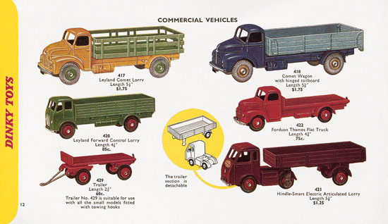Seite 12 Dinky Toys Katalog 1959, Dinky Supertoys 1959