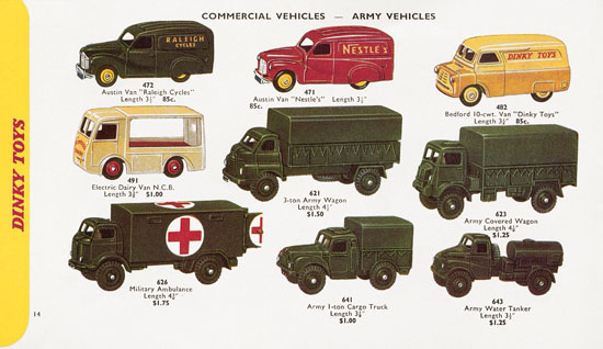 Seite 14 Dinky Toys Katalog 1959, Dinky Supertoys 1959