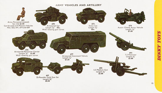 Seite 15 Dinky Toys Katalog 1959, Dinky Supertoys 1959