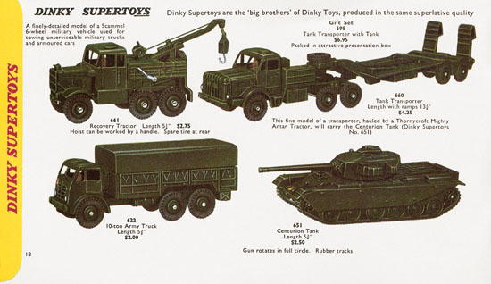 Seite 18 Dinky Toys Katalog 1959, Dinky Supertoys 1959
