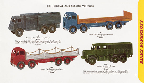 Seite 19 Dinky Toys Katalog 1959, Dinky Supertoys 1959
