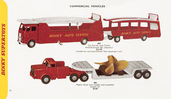 Seite 26 Dinky Toys Katalog 1959, Dinky Supertoys 1959
