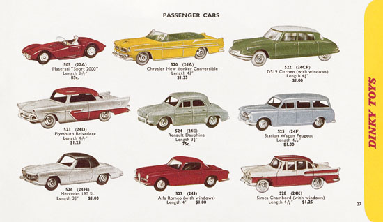 Seite 27 Dinky Toys Katalog 1959, Dinky Supertoys 1959