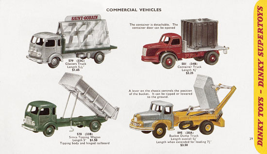 Seite 29 Dinky Toys Katalog 1959, Dinky Supertoys 1959