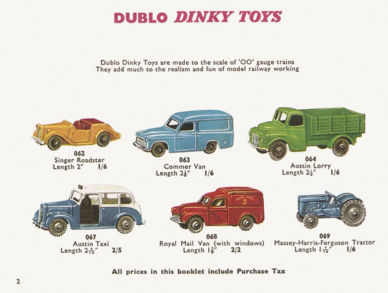 Seite 2 Dinky Toys Katalog 1960