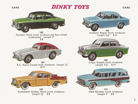 Seite 5 Dinky Toys Katalog 1960