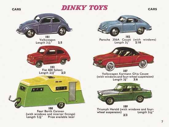 Seite 7 Dinky Toys Katalog 1960