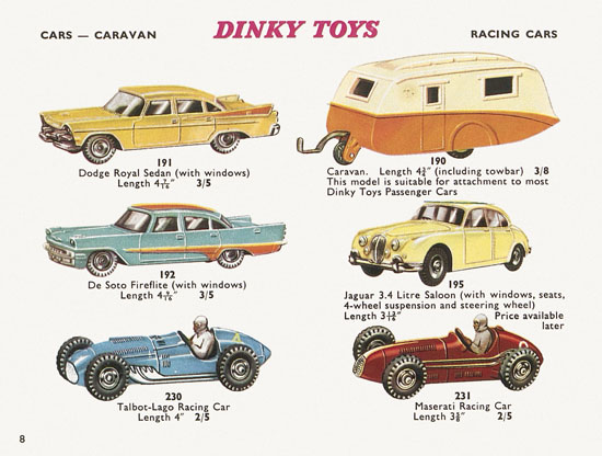 Seite 8 Dinky Toys Katalog 1960