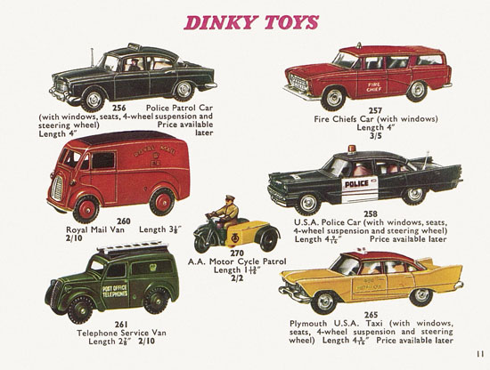 Seite 11 Dinky Toys Katalog 1960