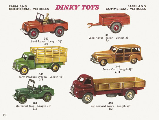 Seite 14 Dinky Toys Katalog 1960