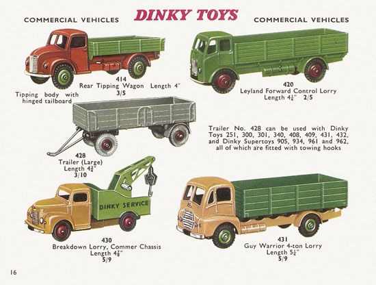 Seite 16 Dinky Toys Katalog 1960