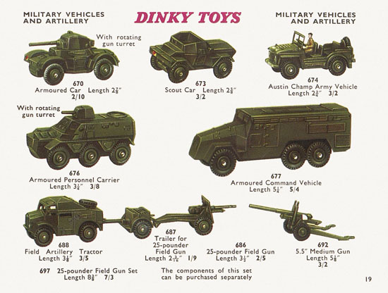 Seite 19 Dinky Toys Katalog 1960
